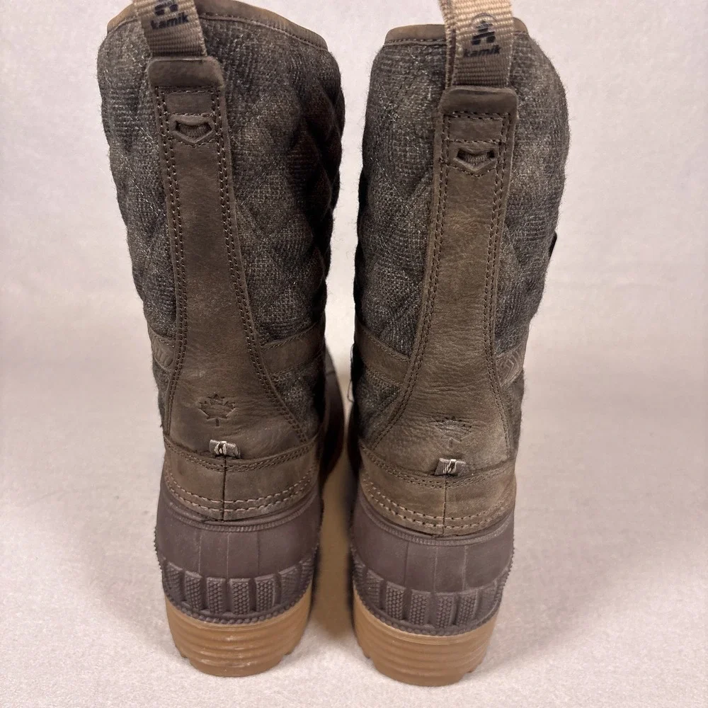 Kamik Sienna 3 Waterproof Lace-Up Boots Womens 11 Java NWT Made in USA